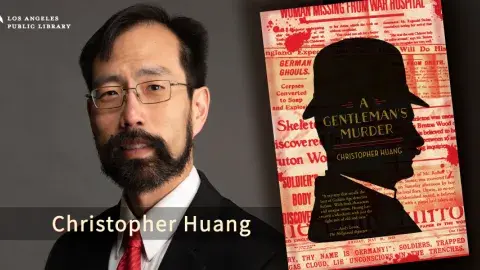 Author Christopher Huang and his book, A Gentleman's Murder