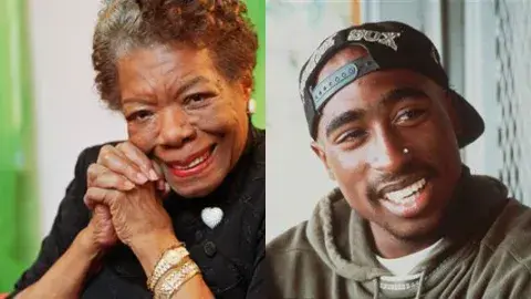 Maya Angelou and Tupac Shakur 