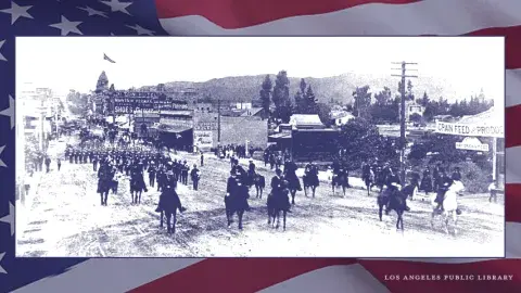 Decoration Day parade in Pasadena, 1891