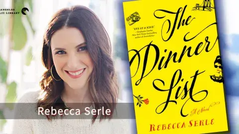 Author Rebecca Serle and her book, The Dinner List