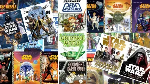 lots of star wars book covers