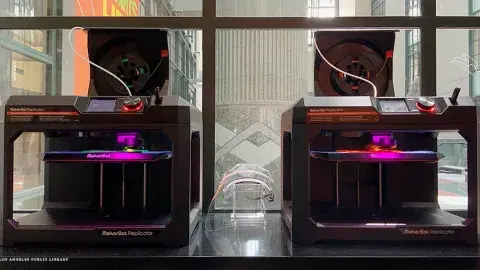 Octavia Lab's 3D printers making face shields