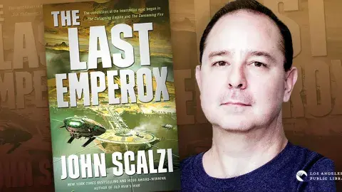 Author John Scalzi and his latest novel, The Last Emperox