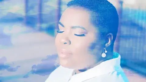 African American woman in mindfulness meditation