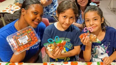 Volunteers during summer lunch program