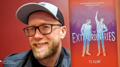 Author TJ Kline and his book, The Extraordinaries
