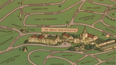 close up view of Forest Lawn Cemetery