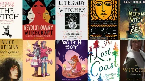Collage of witch books