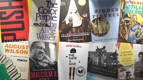 Collage of books adapted to films