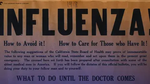 1918 Poster about influenza