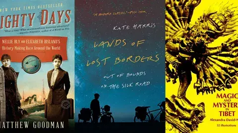 three of the book jackets featured