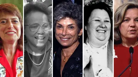 City of Los Angeles Councilwomen: Ruth Galanter, Rita Walters, Laura N. Chick, Jackie Goldberg, and Cindy Miscikowski