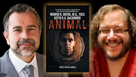 Dr. Batra and Keith R.A. DeCandido and their first novel, Animal