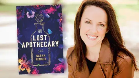 Author Susan Penner and her first novel, The Lost Apothecary