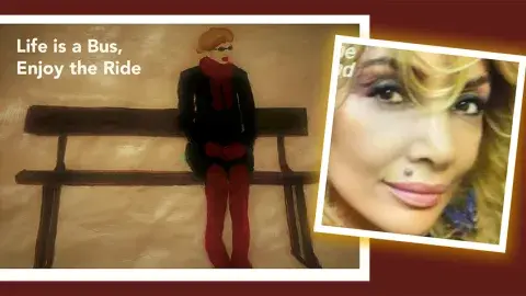 Linda Leigh and her zine, Life is a Bus, Enjoy the Ride