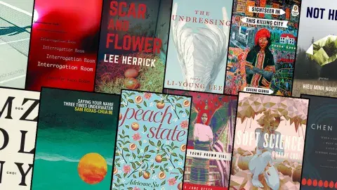 collage of poetry book covers