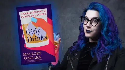 Author Mallory O’Meara and her latest book, Girly Drinks