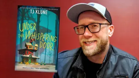 Author TJ Klune and his latest novel, Under the Whispering Door