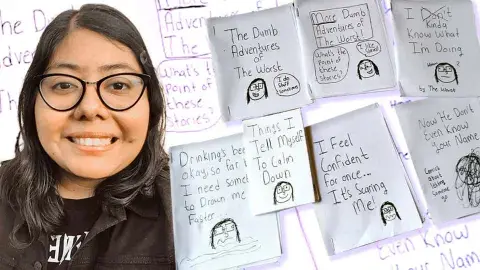 Zine author, Elizabeth A Salazar and her zine series, The Worst