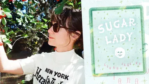 Zine author, Liana Jegers and her zine, Sugar Lady