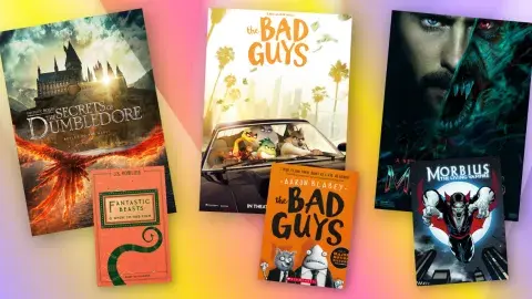 Collage of films adapted from books