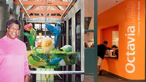 Octavia Butler and the Central Library makerspace lab named in her honor.