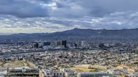 El Paso skyline and mountains