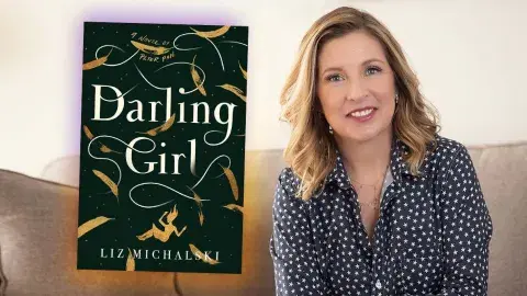 Author Liz Michalski and her latest novel, Darling Girl