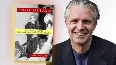 Author James T. Bartlett and his book, the Alaskan Blonde