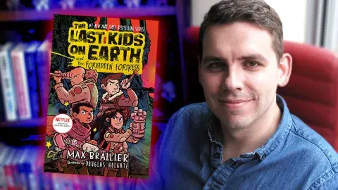 Author Max Braillier and his latest book, The Last Kids on Earth and the Forbidden Fortress