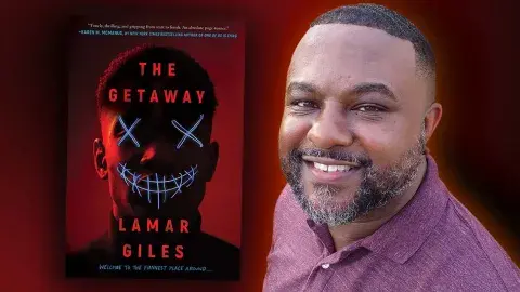 Author Lamar Giles and his latest book, The Gateaway