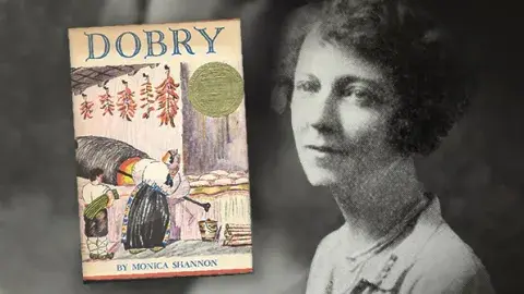 Monica Shannon and her Newbery Award-winning book, Dobry