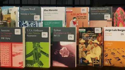 a collection of French books