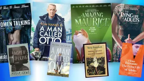 Collage of films and their adapted books