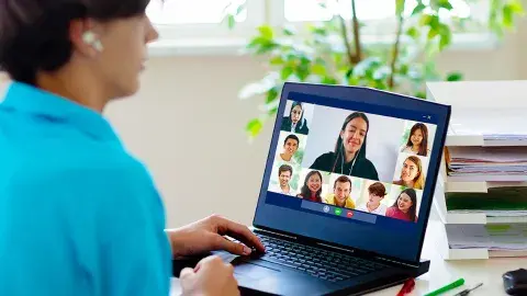 teens on a zoom meeting