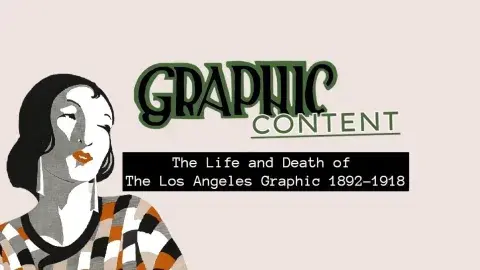 Graphic content logo with 1920s flapper