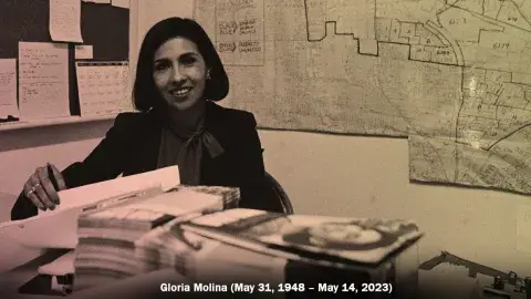 Gloria Molina in her office