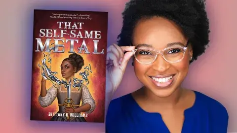 Author Britttany N. Williams and her debut novel, That Self-Same Metal 