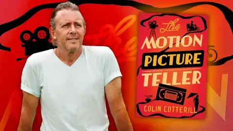 Author Colin Cotterill and his latest novel, The Motion Picture Teller