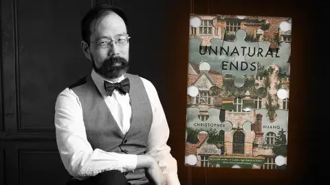 Author Christopher Huang and his latest novel, Unnatural Ends