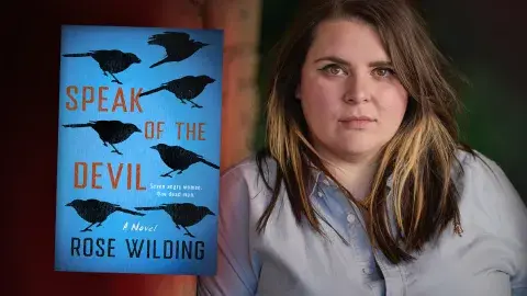 Author Rose Wilding and her debut novel, Speak of the Devil