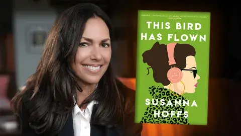 Author Susanna Hoffs and her first novel, This Bird Has Flown