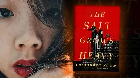 Author Cassandra Khaw and their latest novel, The Salt Grows Heavy