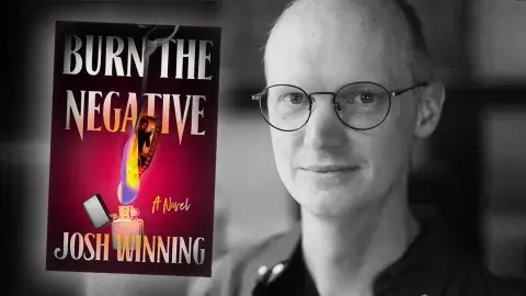 Author Josh Winning and his latest novel, Burn the Negative