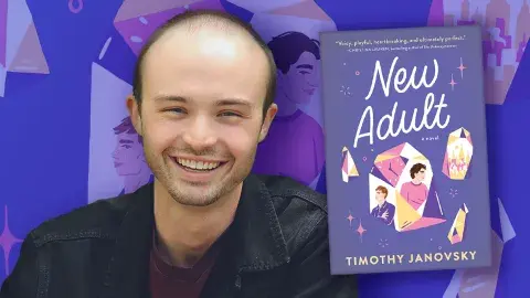 Author Timothy Janovsky and his latest novel, New Adult