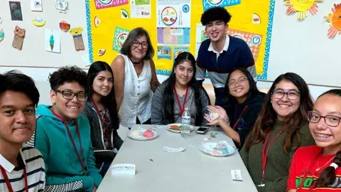 group of teens at the Canoga Park Branch Library