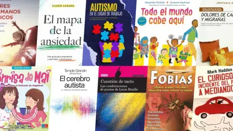 collage of Spanish books
