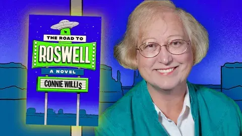 Author Connie Willis and her latest novel, The Road to Roswell