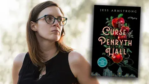 Author Jess Armstrong and her debut novel, The Curse of Penryth Hall
