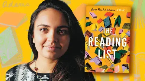 Author Sara Nisha Adams and her debut novel, The Reading List